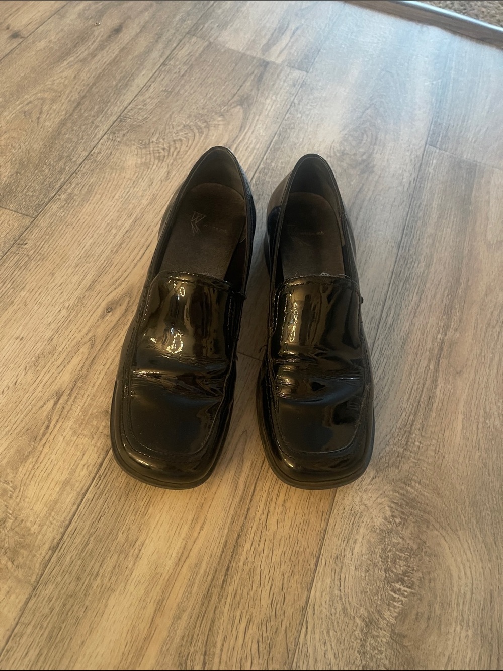 Black Patent Leather womens Slip-On Loafers